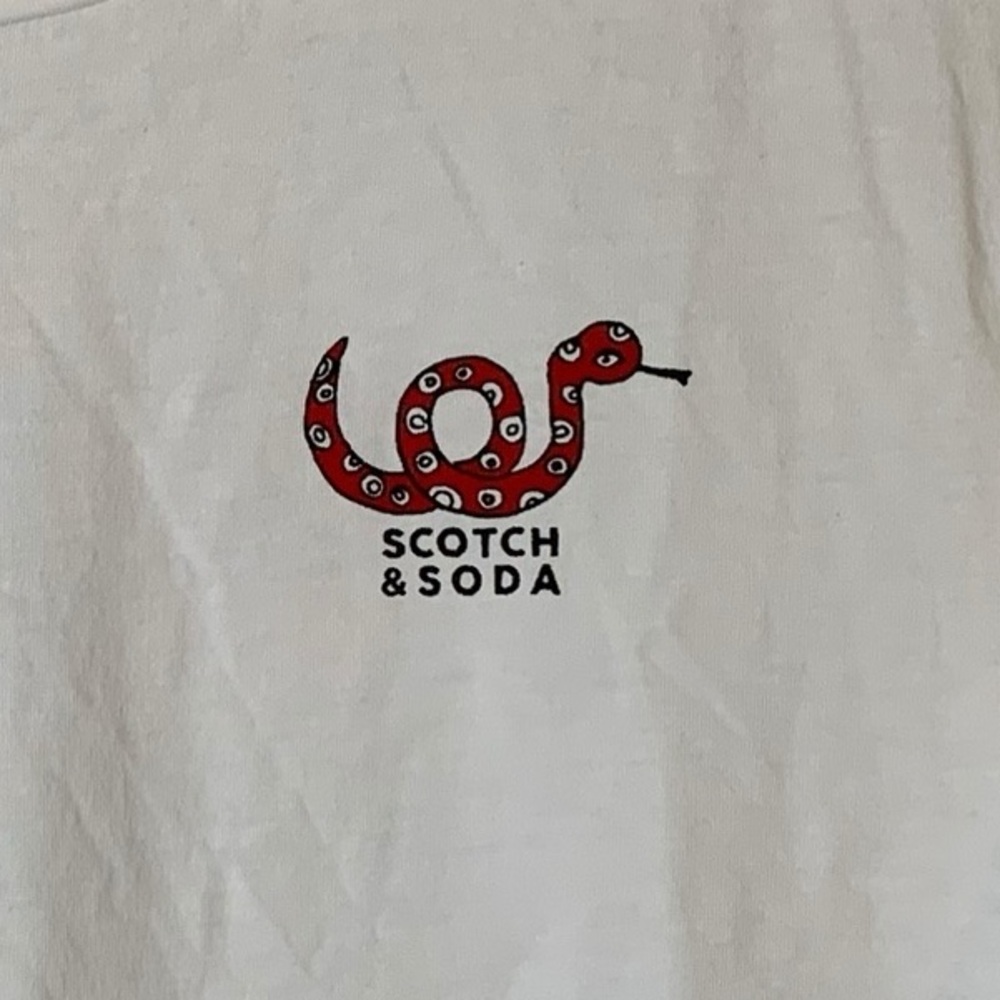 Scotch & Soda Cotton Paradise Seeker Snake Graphic Shirt Size S Casual - Picture 2 of 9